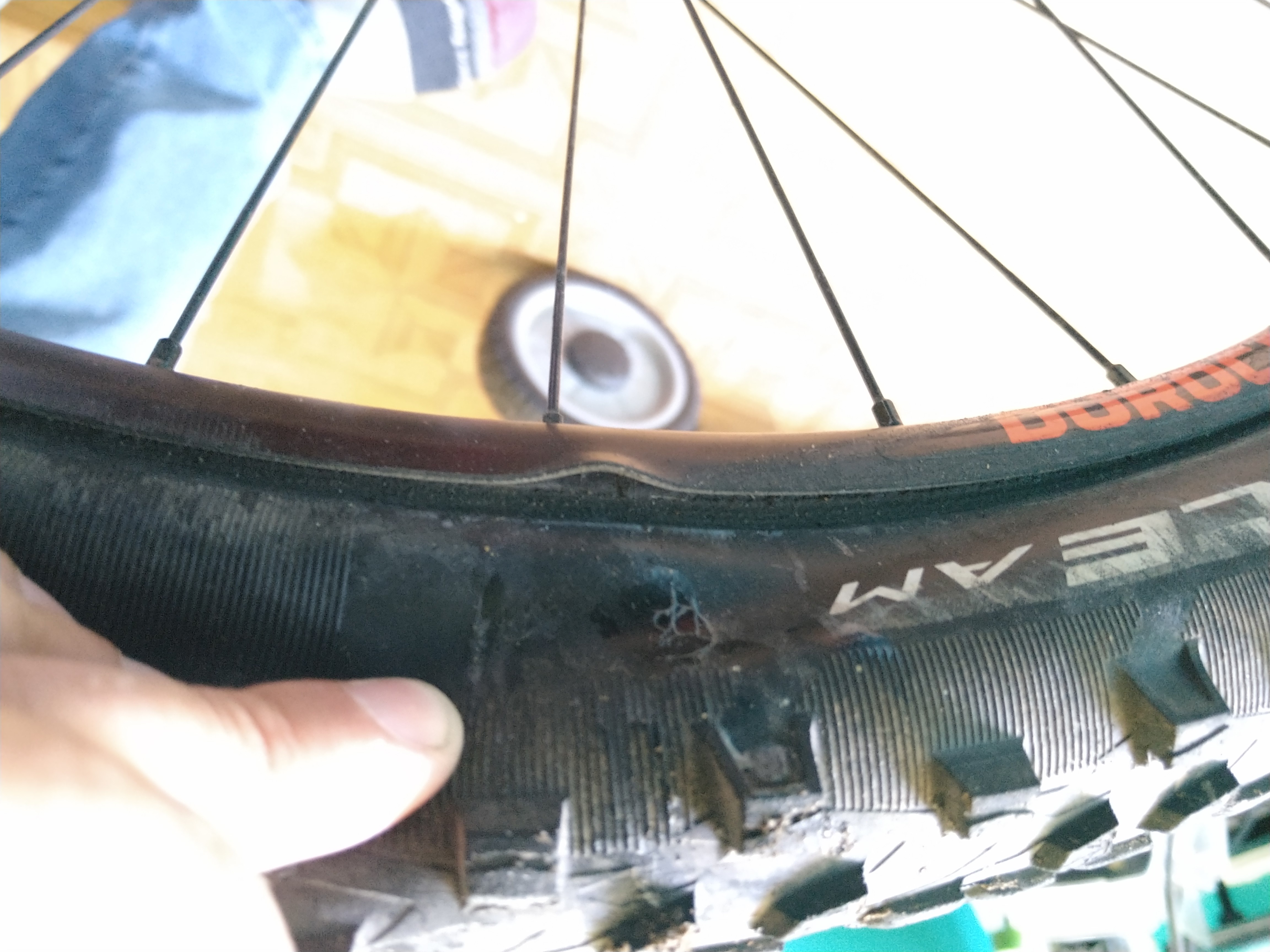 how to fix a bent bike rim